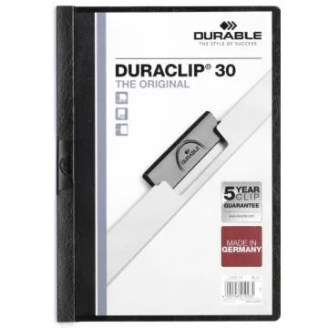 Photo Chemise de présentation A4 à clip - Noir (DURABLE 2200-01)