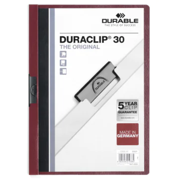 Photo Chemise de présentation A4 à clip - Aubergine (DURABLE 2200-31)