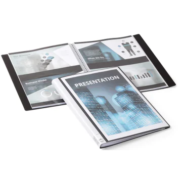 Photo Protège-documents A4 personnalisable de 40 vues - Noir DURABLE Duralook Plus