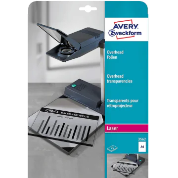 Photo Film transparent pour rétroprojecteur - A4 AVERY 3562