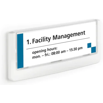 Photo Plaque de porte Blanc Click Sign - 149 x 52,5 mm DURABLE 4860-02