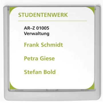 Photo Plaque de porte grise Click Sign - 149 x 148,5 mm DURABLE 4862-02