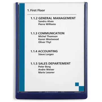 Photo Plaque de porte A4 Bleu  Click Sign DURABLE 4867-07