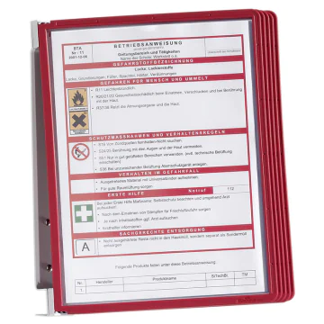 Photo Pupitre à fixation murale - Gris / rouge : DURABLE VARIO Lot de 5