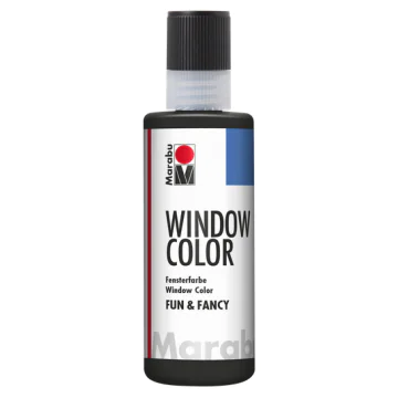 Photo MARABU FUN & FANCY :  Peinture pour Window Color - 80 ml - Noir