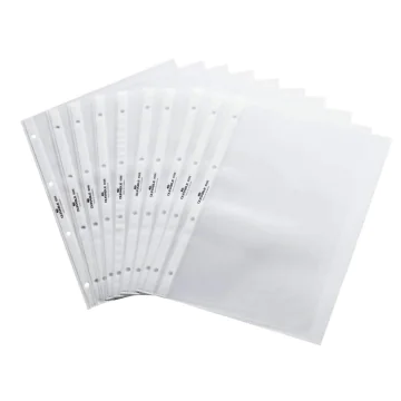 Photo DURABLE : Lot de pochettes perforées à l'italienne - Format A4 - 8566-19 