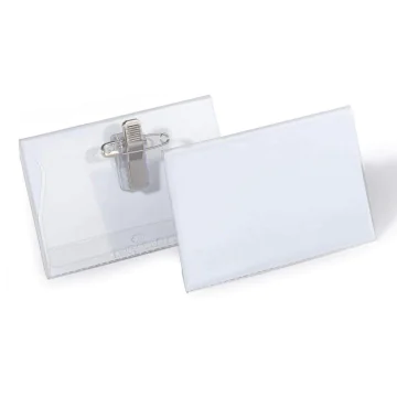 Photo DURABLE : Lot de 50 badges avec une pince combi 8101-19