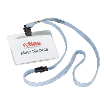 Photo DURABLE : Lot de 10 badges avec lacet textile - Gris 8139-10