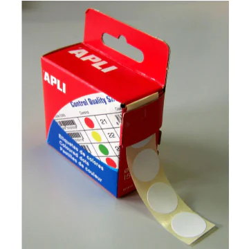 Photo Pastilles adhésives 15 mm - Blanc AGIPA 115003 Etiquettes