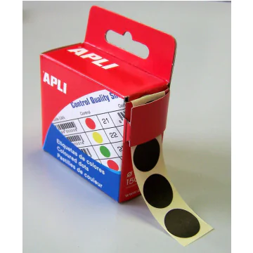 Photo Pastilles adhésives 15 mm - Noir AGIPA 115005 Etiquettes