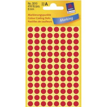 Photo Pastilles adhésives - 8 mm - Rouge AVERY