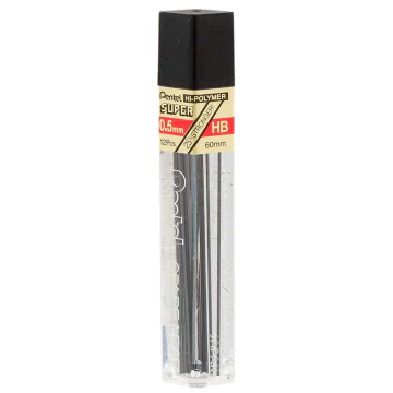 Photo Lot de 12 Mines HB pour porte-mines - 0,5 mm : PENTEL C505-HB