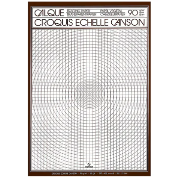 Photo CANSON : Lot de Feuilles de papier calque à dessin 200017144 - A3