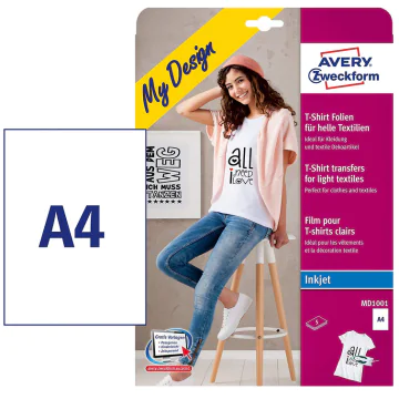 Photo Films transfert T-shirts clairs - Blanc AVERY MD1001