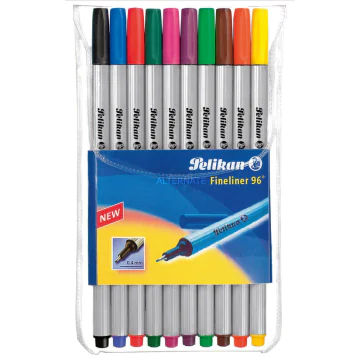 Photo 940676 PELIKAN : Lot de 10 feutres Fineliner 96 - Assortiment de couleurs