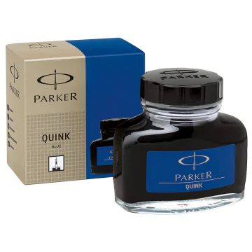 Photo PARKER : Encre de chine permanente Quink -  Bleu
