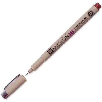 Photo Stylo feutre à pointe fine - Marron - 0,2 mm : SAKURA Pigma Micron 005