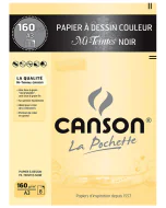 Photo Feuilles de papier dessin A3 - Noir : CANSON Mi-teintes Lot de 8
