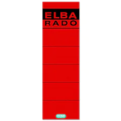 Photo Etiquettes pour dos de classeur - 59 x 190 mm - Rouge : ELBA 100420950