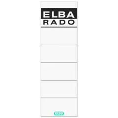 Photo Etiquettes pour dos de classeur - 59 x 190 mm - Blanc : ELBA 100551826