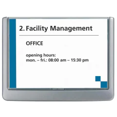 Photo Plaque de porte grise - Click Sign - 149 x 105,5 mm DURABLE 4861-37