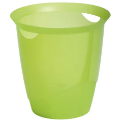 Photo DURABLE : Corbeille à papier Trend 16 litres - Vert tilleul translucide - 1701710017